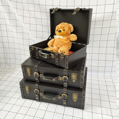 复古老式手提箱皮箱陈列收纳箱装饰道具摆件嫁妆陪嫁结婚行李箱子