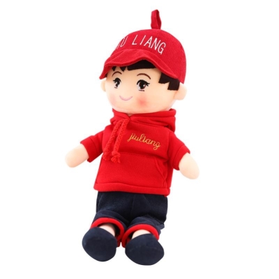 可爱情侣一对布娃娃人形玩偶小男孩子公仔毛绒玩具女孩洋娃娃布i