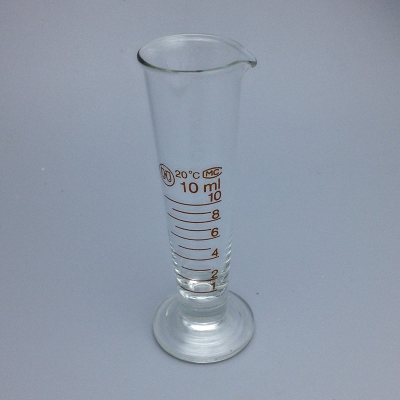 玻璃量杯50ml带刻度三角量杯小量筒毫升工业计量杯实验室锥形量筒