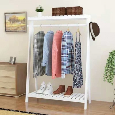 衣架落地卧室衣柜实木挂衣架衣服创意衣帽架衣服架移动置物架组装