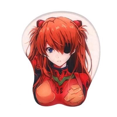 鼠标垫二次元邪恶性感硅胶护腕大号立体胸垫动漫卡通美女超大可爱