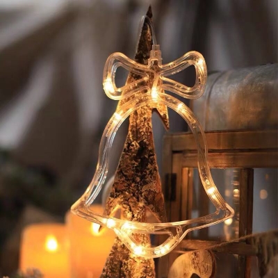 圣诞节灯串全新led圣诞灯彩灯五角星铃铛吸盘灯ins玻璃橱窗装饰.