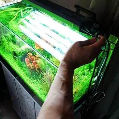t5水草灯鱼缸灯水族箱照明灯 草缸专业灯盘灯架 t5ho灯管鱼缸顶灯