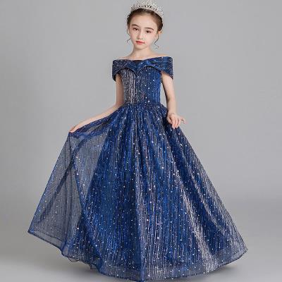 歌唱比赛演出服装女童12岁圆锁晚礼服公主裙主持礼服儿童高端宴会