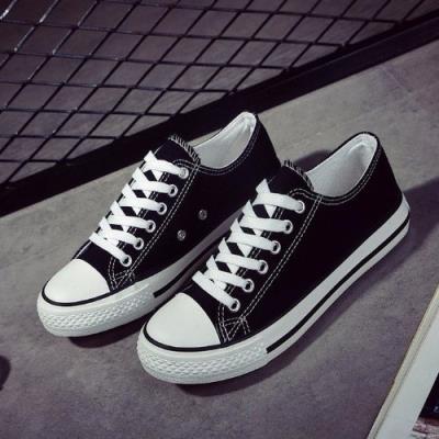 包邮经典帆布鞋女黑色春季新款2020学生韩版百搭原宿低帮情侣板鞋