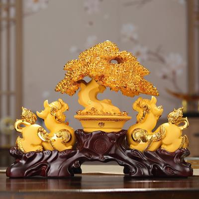 招财貔貅摆件工艺品 生意兴隆招财树发财树聚宝盆开业礼品