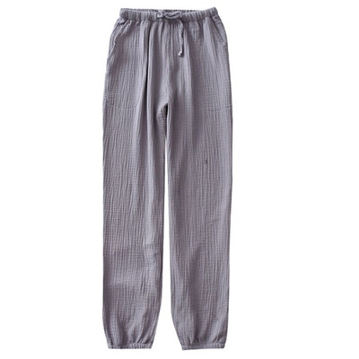 纱布衣服大人防蚊裤成人男士睡裤薄款长款薄款超薄夏季男女中高腰