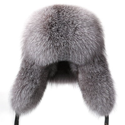 雷锋帽男貉子狐狸毛东北冬天中老年冬季加厚皮草狗皮棉帽子男保暖
