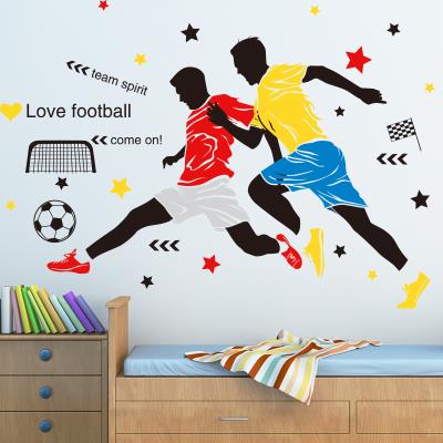 男生宿舍装饰踢足球海报纸贴画自粘卧室墙壁寝室儿童房运动墙贴纸