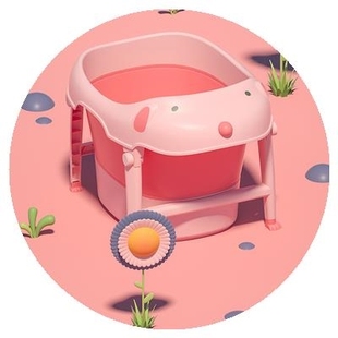 儿童洗澡桶折叠可伸缩新生宝宝洗澡盆游泳桶家用圆形小孩浴盆浴桶
