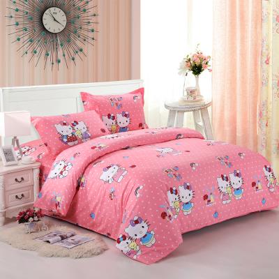 全棉卡通床单单件单人双人宿舍纯棉被单hello kitty凯蒂猫kt猫,可在折