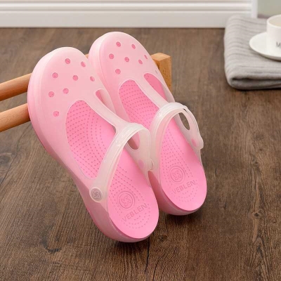 泡泡鞋女韩版沙滩洞洞鞋女夏季厚底沙滩鞋防滑果冻鞋软底凉拖鞋女