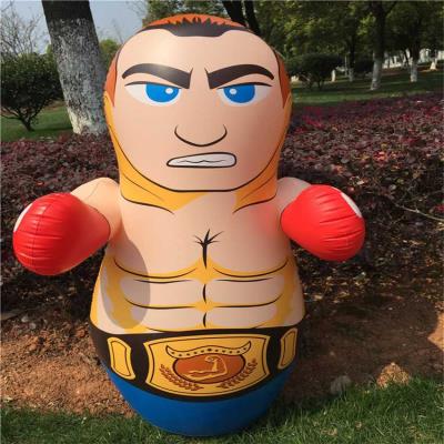 新款热卖泰拳不倒翁儿童卡通加厚大号充气拳击沙袋幼儿园玩具包邮