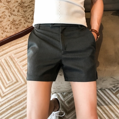 男西装短裤3分裤潮图片