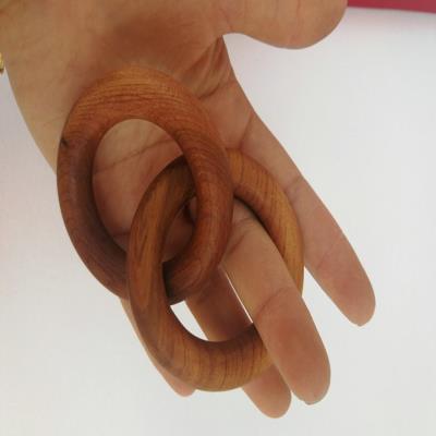 道教用品阴阳圈双环手把件枣木手镯小号乾坤圈阴阳环