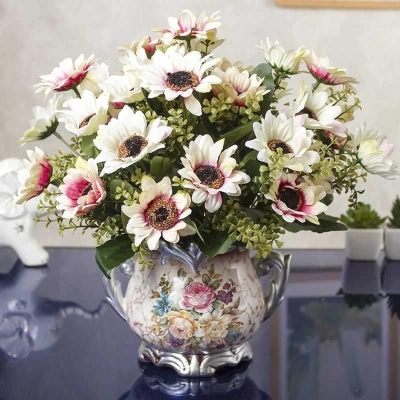 花欧式家里品客厅装饰茶几餐桌上的家里摆放假花摆件摆设桌面