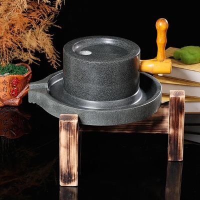 磨豆机打浆机石磨盘小石磨磨粉机家用磨浆机小型手工石磨机豆腐脑