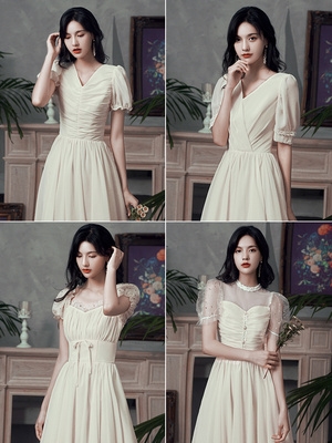 伴娘服2020新款姐妹团礼服女平时可穿香槟色仙气质中长款显瘦遮肉|msdalam kategori Butik wanita / wanita, perkahwinan/Cheongsam/pakaian, pakaian/malam - dari Buy2taobao.com untuk memberikan perkhidmatan ejen Taobao profesional membeli