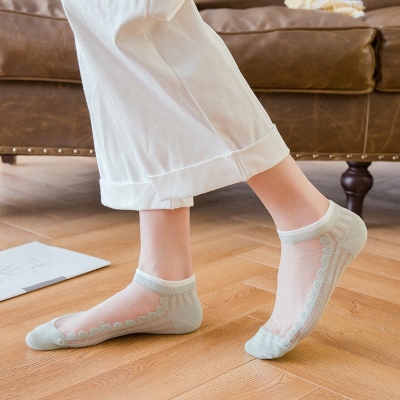 小白鞋袜子搭配女袜子女板鞋夏天短袜薄款船袜潮仙女袜i子搭配