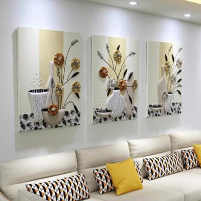 中式温馨立体浮雕墙饰主卧室墙画新款室内装饰画美式简约立体画画