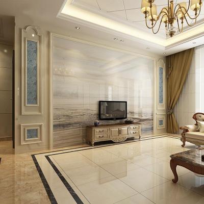 电视背景墙瓷砖 微晶石简约现代客厅装修大气仿大理石设计效果图
