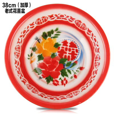 一折搪瓷脸盆 复古怀旧_家用搪瓷盆怀旧洗脸盆老式洋瓷碗大号复古铁盆