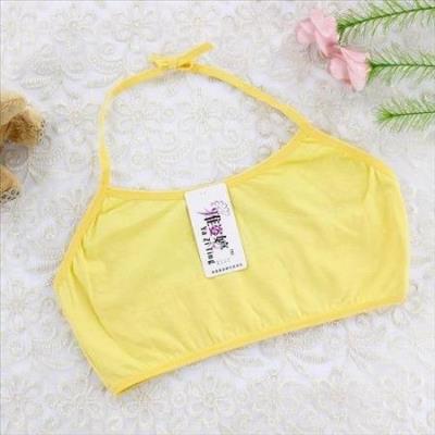 儿童内衣女文胸发育期内衣脖子系绳子 挂脖内衣 女童小学生全棉