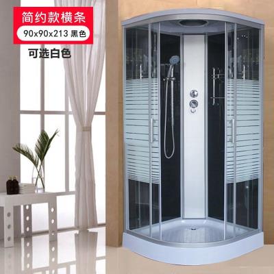 卫生间隔断干湿分区家用淋浴房铝合金一字形屏风定制农村洗澡间