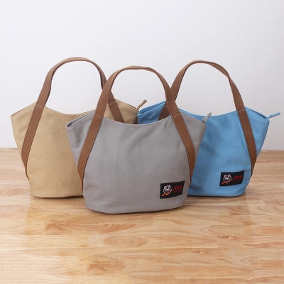 帆布迷你小拎包女士百搭小提包手机包零钱包撞色帆布包布艺小拎包