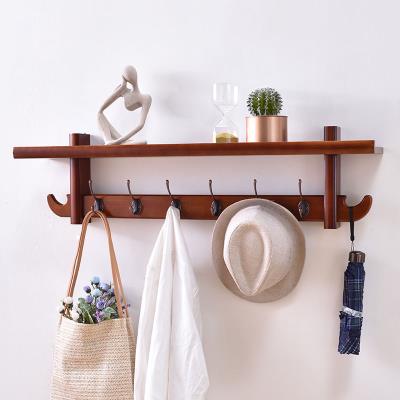 挂衣架壁挂墙上客厅实木置物架卧室壁挂式衣帽钩门后多功能挂衣钩