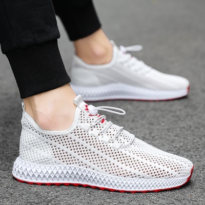 青少年夏季大网眼高初中学生单网面休闲透气镂空夏天网状运动男鞋