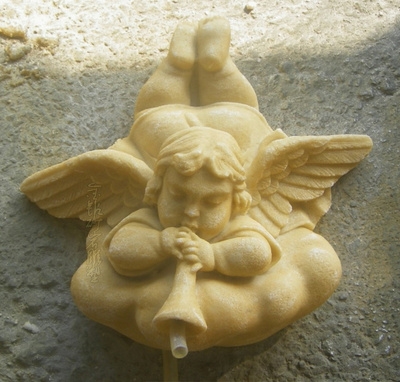 砂岩圆雕浮雕小天使工艺摆件园林雕塑人造沙岩石喷水水景喷泉精品