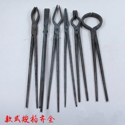 铁夹铁匠加长铝锭夹钳多功能长钳子工具手工家用火钳超长长柄打铁