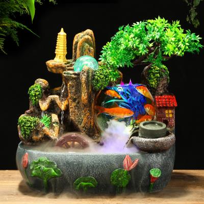 假山盆景养鱼
