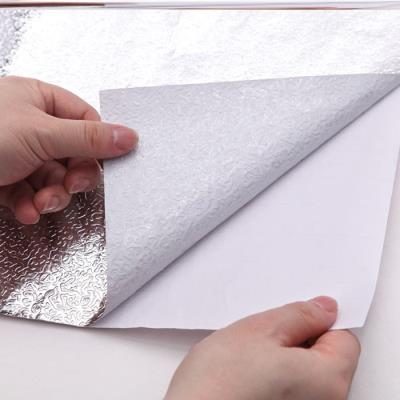 厨房防油橱柜铝箔纸锡箔锡纸自粘防潮防水防油贴纸厨房抽屉垫铝膜