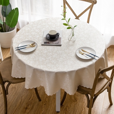 大圆桌桌布家用防水圆形优惠券爱比价妈妈