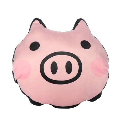 汽车内饰品可爱小猪头枕靠枕夏天季坐垫四季通用透气防滑可爱坐垫