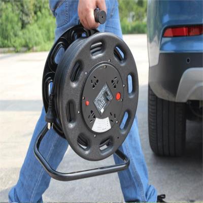 移动电缆卷线盘绕绳器手摇大容量伸缩拉杆耐磨耐用线轱辘绕线盘空