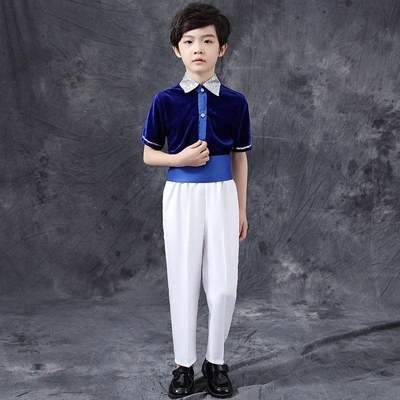 冬季小学长款初中生连衣裙儿童朗诵合唱服大合唱中学生长袖公主裙