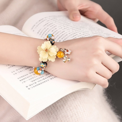 古风中国风手链琉璃花朵古典手饰手串女森系复古文艺民族风装饰品