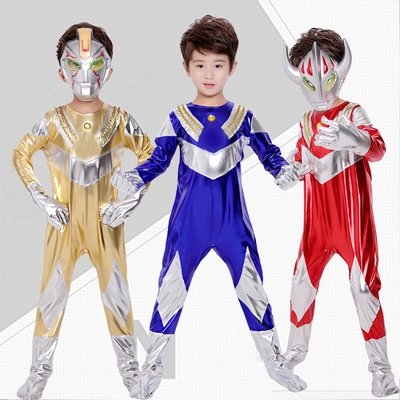 银河童装玩具男童小孩表演服皮套奥特曼连体衣服cos抖音捷德迪迦