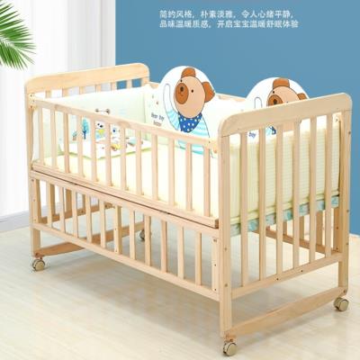 婴儿床实木新生儿拼接大床多功能可移动小床宝宝床摇篮床在类目 尿片/洗护/喂哺/推车床, 童床/婴儿床/摇篮/餐椅, 婴儿床/儿童床中 - 来自Buy2taobao.com提供专业的淘宝代购服务