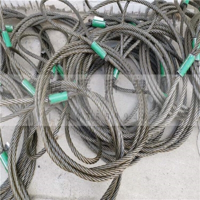 镀锌压制双扣钢丝绳涂油插编吊索行车吊车起重吊装工具索具