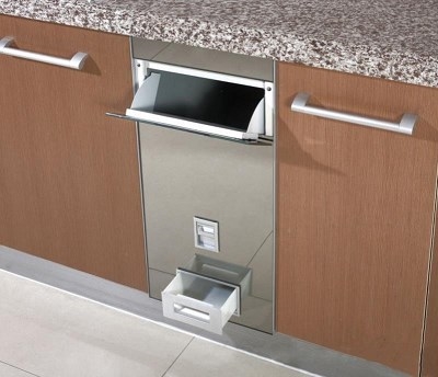 小型抽拉式密封米柜收纳柜厨房不绣钢多功能不锈钢米桶抽屉式柜子