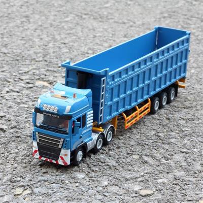 卡车玩具半挂货车小汽车重卡儿童重型模型半挂式自卸翻斗玩具车