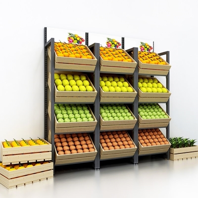 超市货架水果架多层多功能红酒架精品钢木置物架展示柜陈列架子