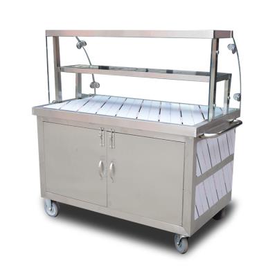 一折仿古小吃车_仿古小吃车多功能手推车冰粉摆摊商用美食快餐车可