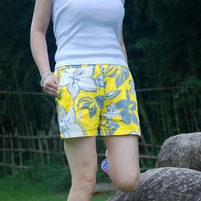 沙滩裤女士夏纯棉宽松海边短裤度假大码温泉泳裤三分海滩花裤衩