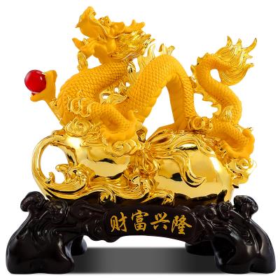 办公室装饰小物 桌面生肖龙风水龙摆件金龙工艺品招财办公室桌