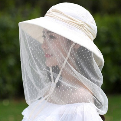 蕾丝面纱帽子图片